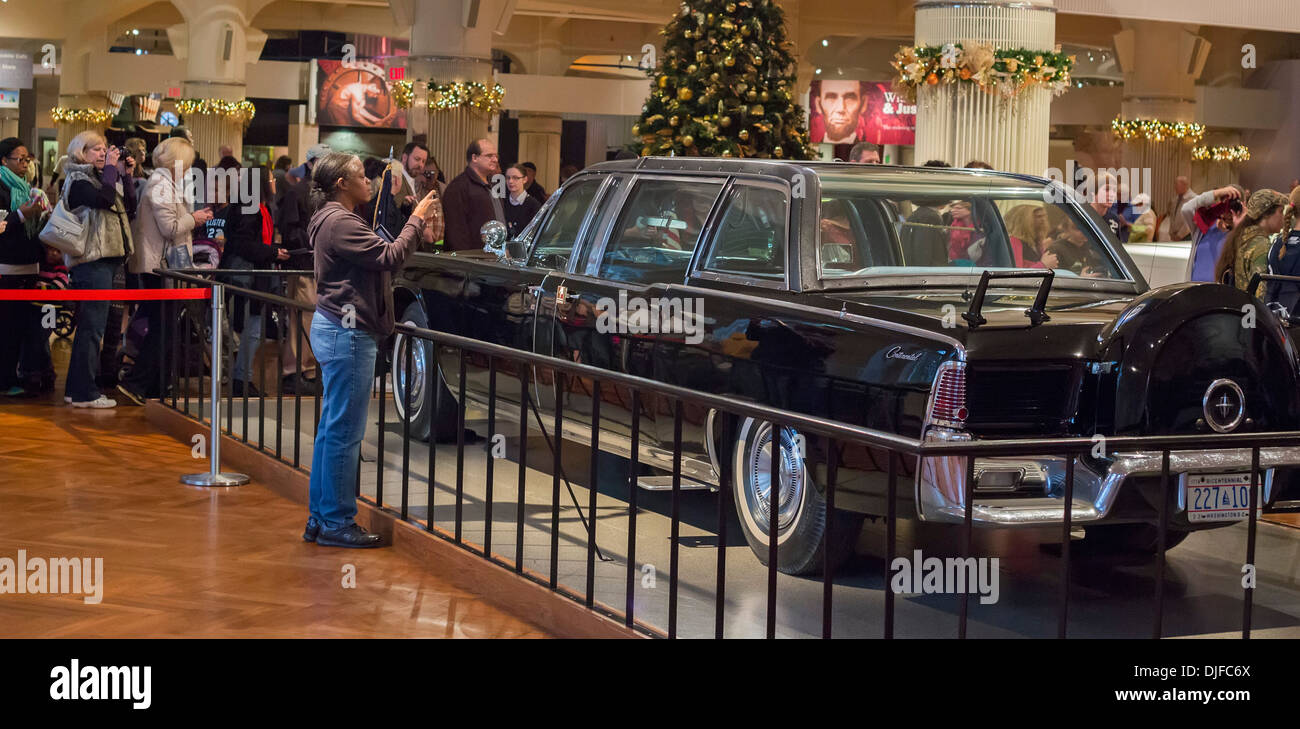 Kennedys presidential Limousine im Henry Ford Museum Stockfoto