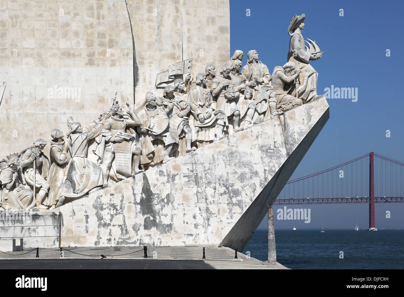 Denkmal für die Eroberer in Belem in Lissabon Portugal Stockfoto