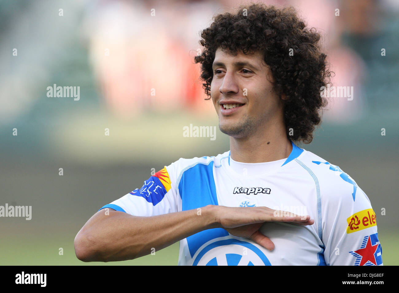 15. Juli 2010: Puebla FC MF #14 Yasser Anwar Corona vor dem Pachuca Spiel von CD Chivas USA Vs Puebla FC im Home Depot Center in Carson, Kalifornien. Puebla FC ging auf CD Chivas USA mit einem Endstand von 2: 1 besiegen. Obligatorische Credit: Brandon Parry / Southcreek Global (Kredit-Bild: © Brandon Parry/Southcreek Global/ZUMApress.com) Stockfoto