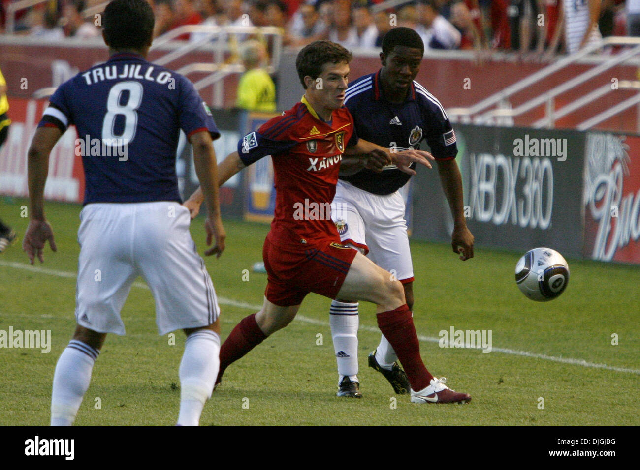 24. Juli 2010 - Sandy, Utah, Vereinigte Staaten von Amerika - 24. Juli 2010: Mittelfeldspieler Will Johnson (8). Real Salt Lake binden Chivas USA 1: 1 in Rio Tinto Stadium... Obligatorische Credit: Stephen Holt / Southcreek Global (Kredit-Bild: © Southcreek Global/ZUMApress.com) Stockfoto