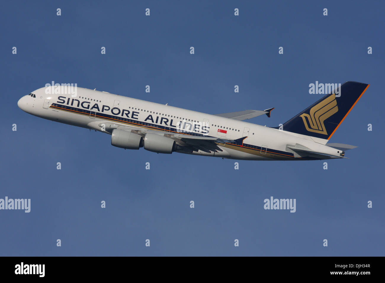 SINGAPORE AIRLINES AIRBUS A380 Stockfoto
