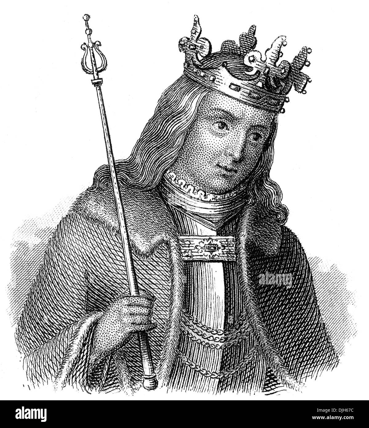 Porträt von Ottokar II., König von Böhmen 1233-1278 Stockfoto