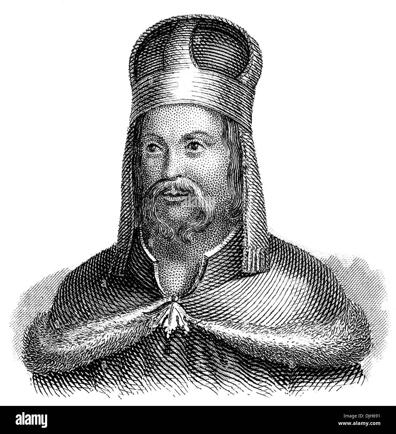 Porträt von Charles IV., 1316-1378, König von Böhmen aus dem Haus Luxemburg, römisch-deutscher Kaiser, Stockfoto