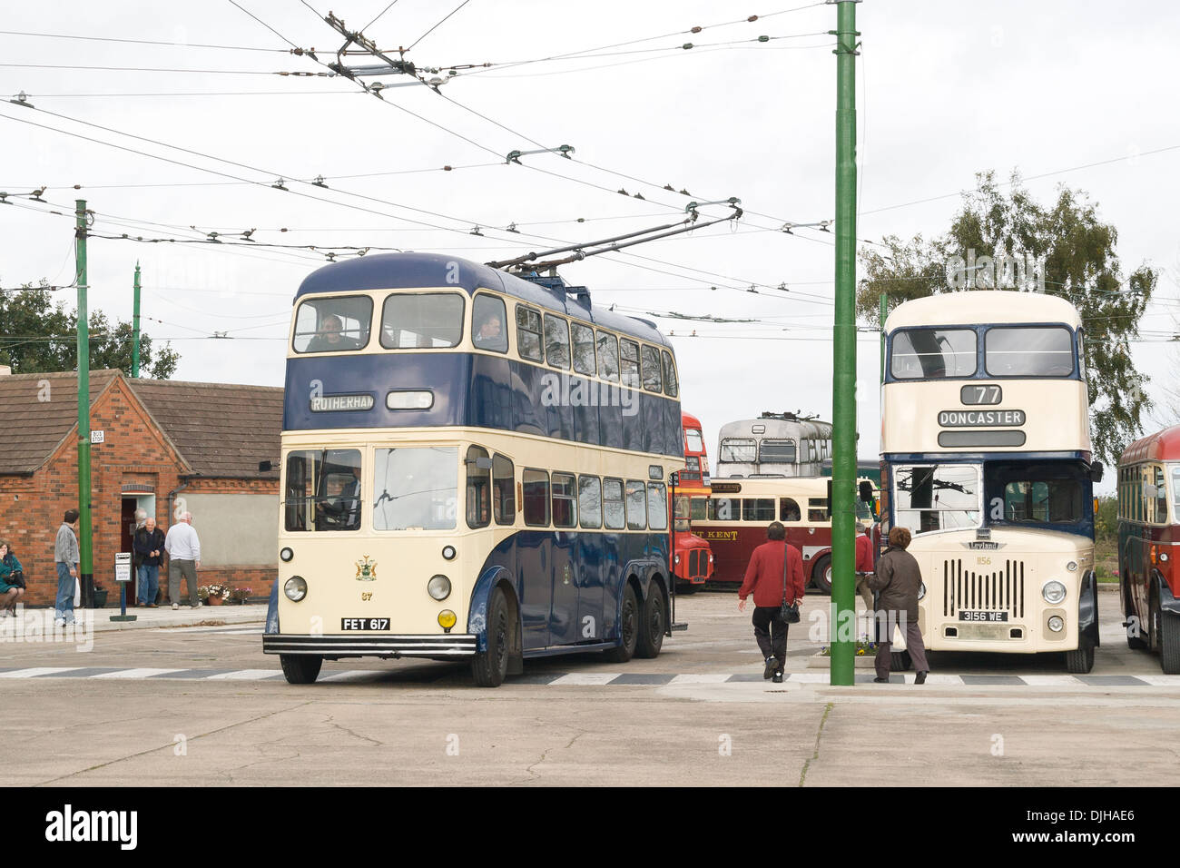 Der Trolleybus Museum Belton Straße Sandtoft Doncaster South Yorkshire DN8 5SX, England Stockfoto