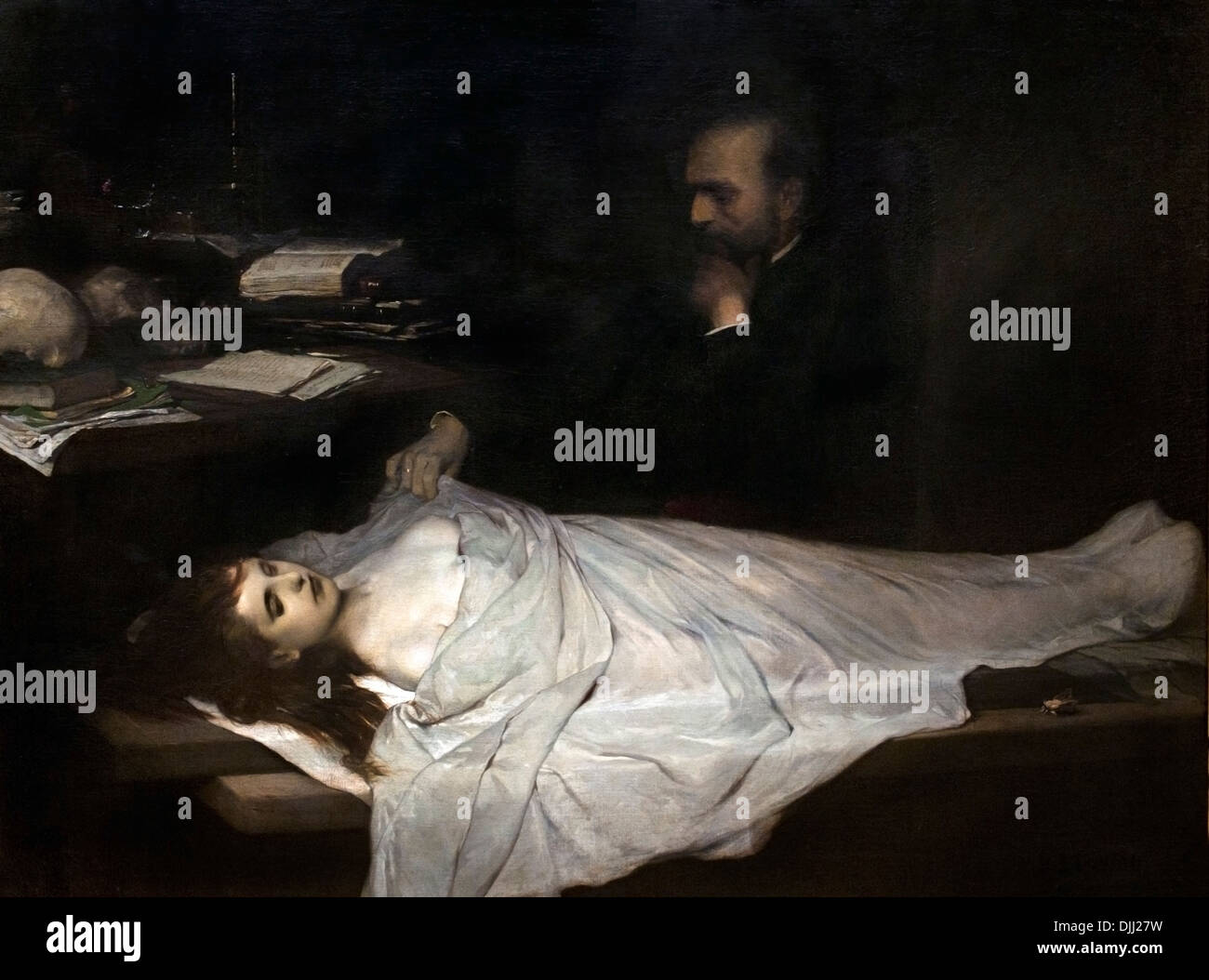 DER ANATOM (1869) GABRIEL CORNELIUS VON MAX (1840-1915) Niederlande Niederlande Stockfoto