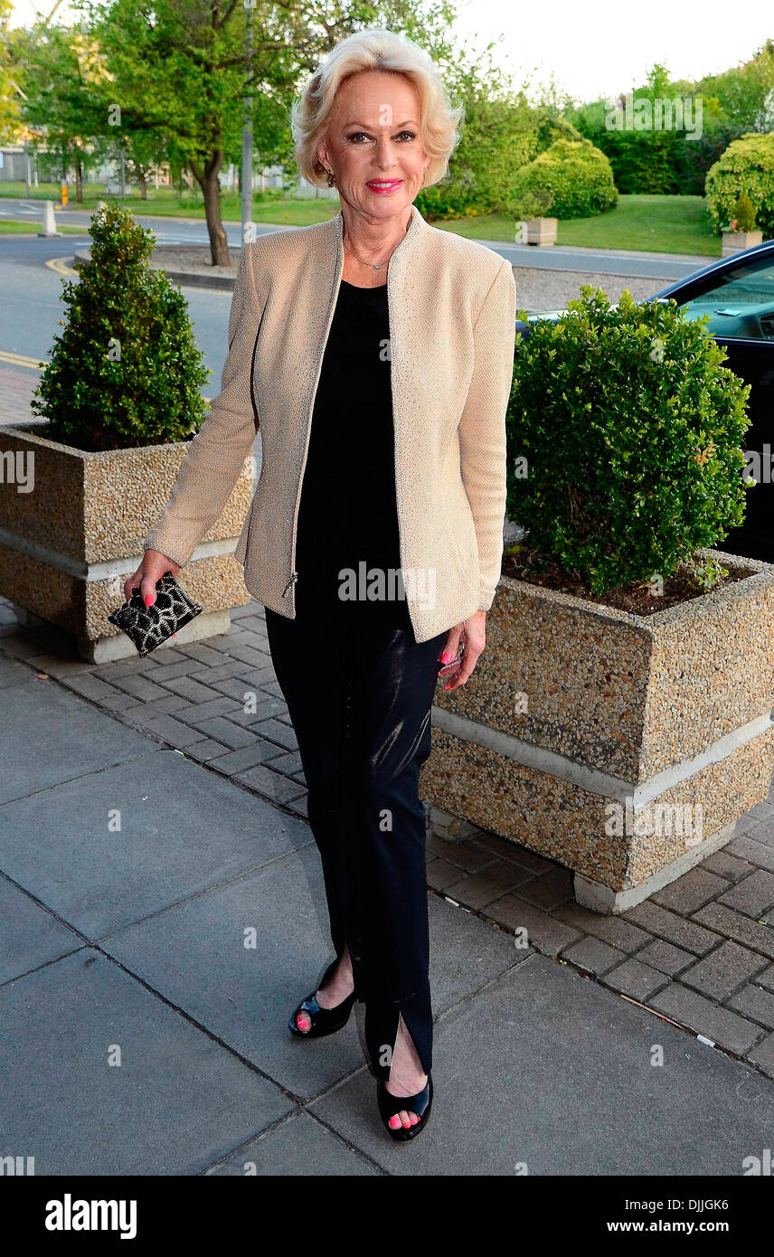 Tippi Hedren prominente außerhalb der RTE-Studios für "The Late Late Show" Dublin, Irland - 25.05.12. Stockfoto