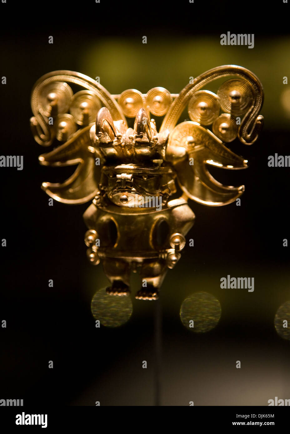 Gold Artefakte auf dem Goldmuseum in Bogota, Kolumbien Stockfoto