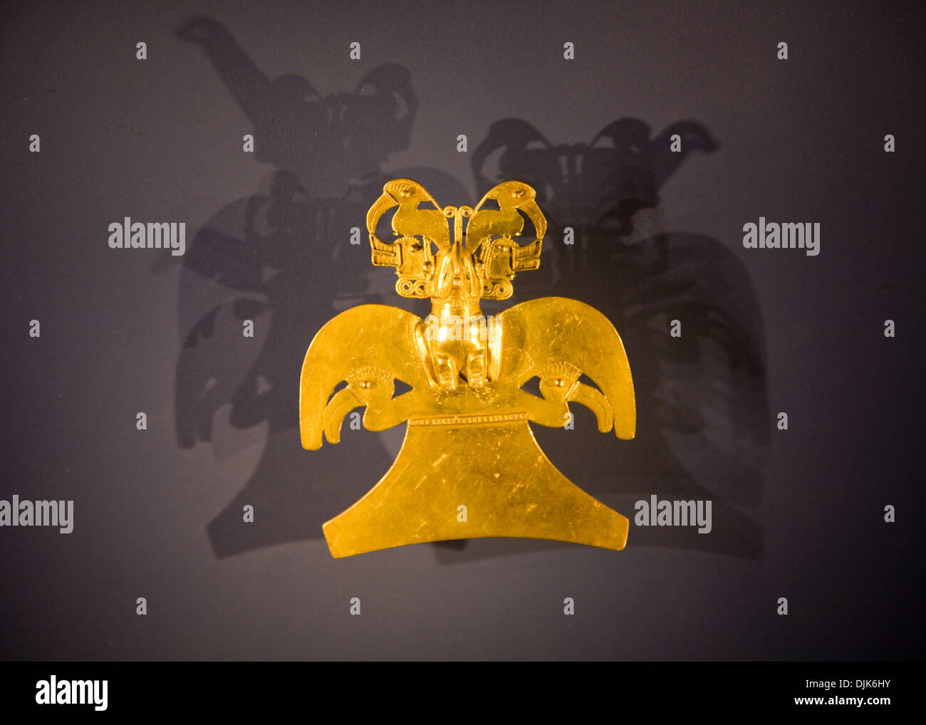 Gold Artefakte auf dem Goldmuseum in Bogota, Kolumbien Stockfoto