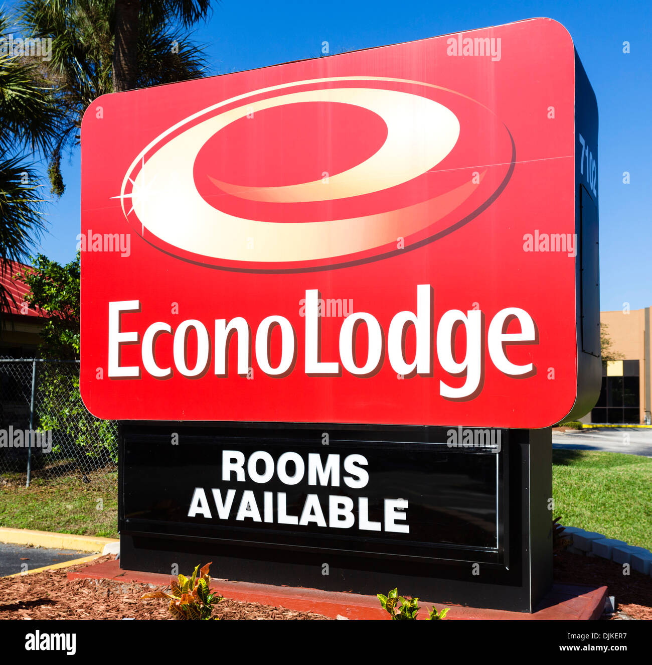 Econo Lodge Hotel Schild, Zentral-Florida, USA Stockfoto