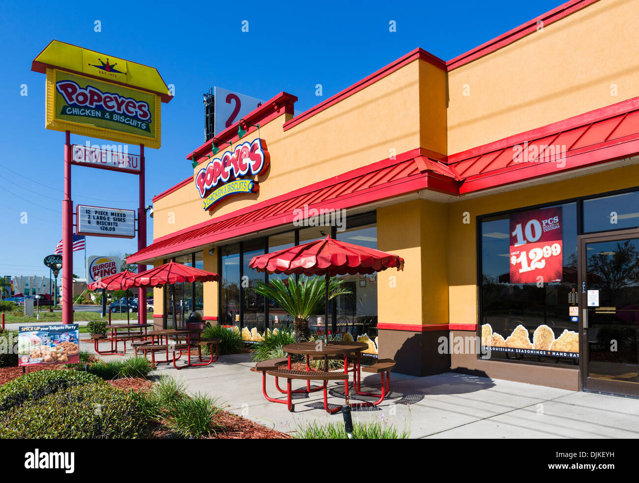 Popeye es Chicken und Kekse Restaurant, Central International Drive, Orlando, Florida, USA Stockfoto