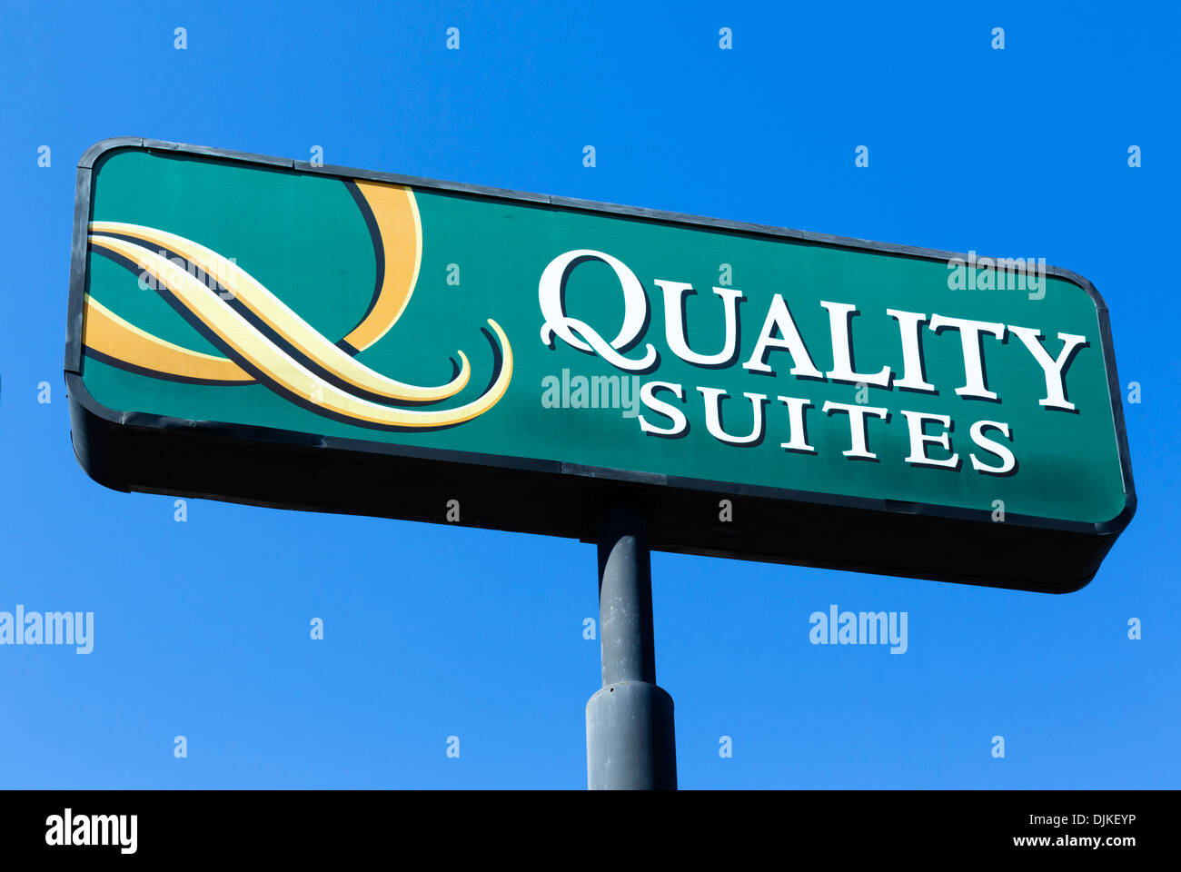 Quality Suites Hotel Schild, Zentral-Florida, USA Stockfoto