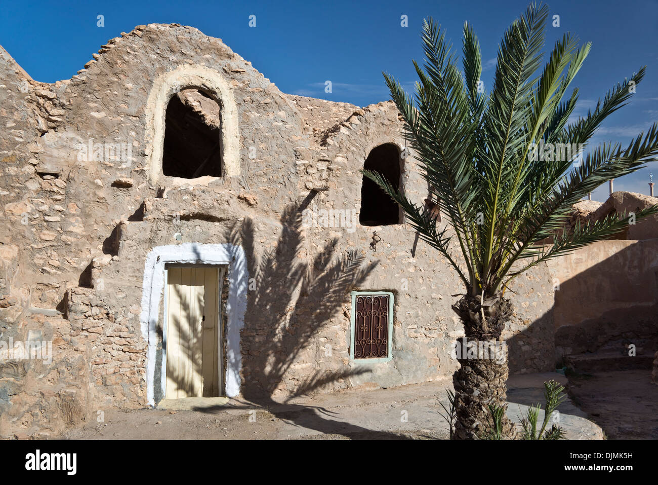 Ksar Hadada (Stadt Mos Espa in Planeten Tatooine von dem Film Star Wars) - Tunesien Stockfoto