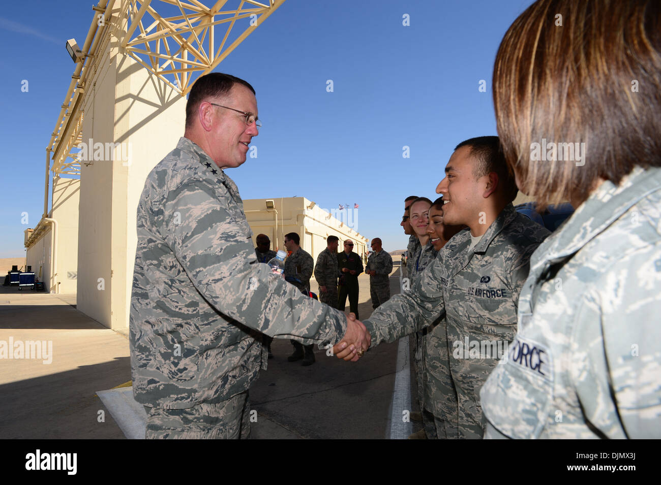 Generalmajor James Hyatt, US Air Kräfte Europa und Air Forces Africa Director of Operations, strategische Abschreckung und nukleare Int Stockfoto