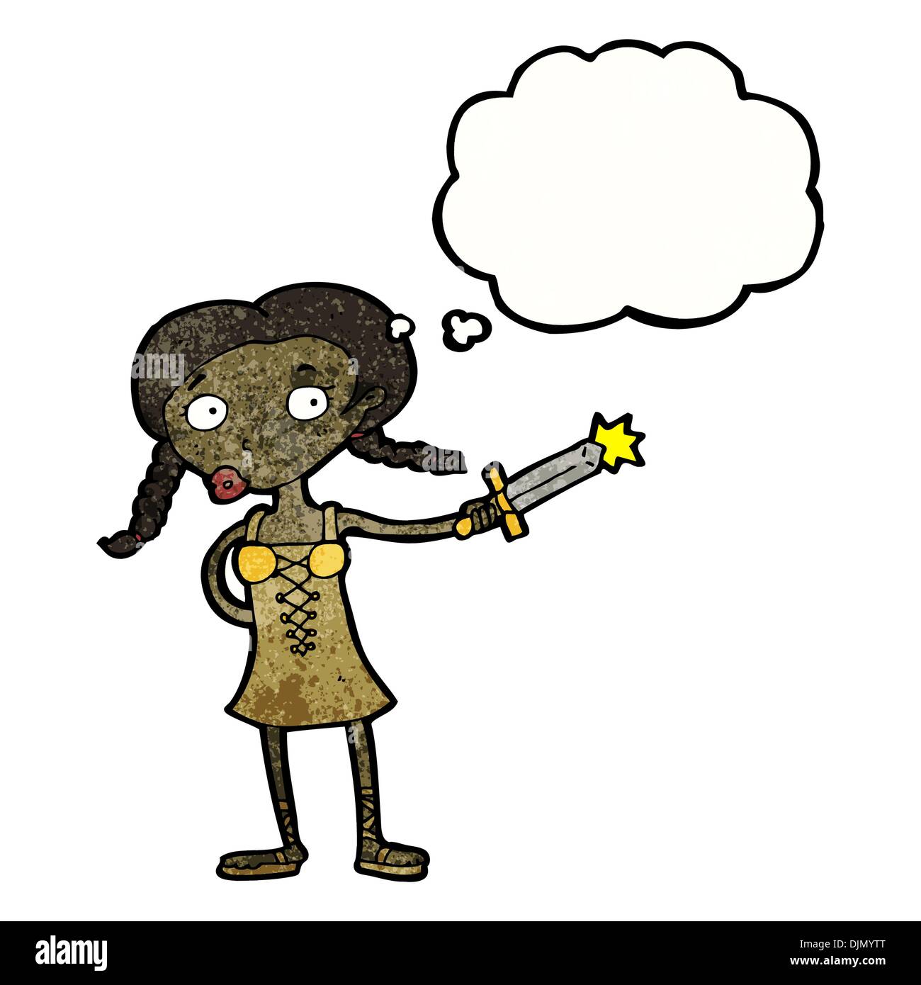 Retro-Cartoon mit Textur. Isolated on White. Stock Vektor