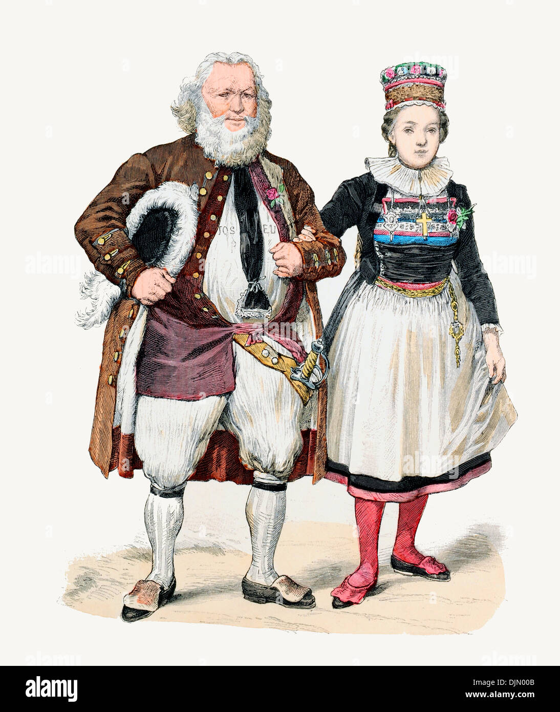 Ende des 18. Jahrhunderts XVIII Schweizer aus Luzern Stockfoto
