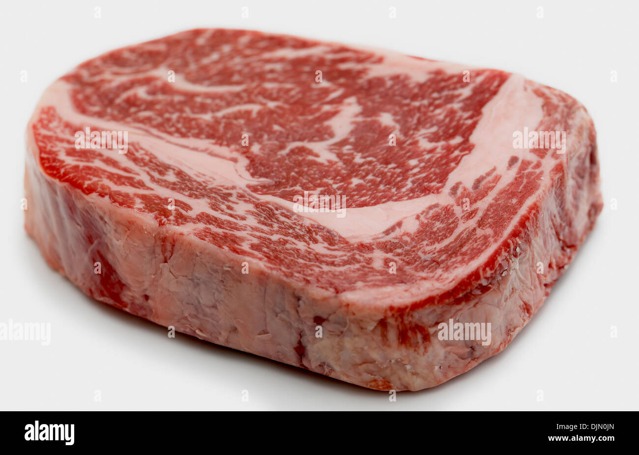 Ribeye-Steak vom australischen Wagyu-Rinder. Stockfoto