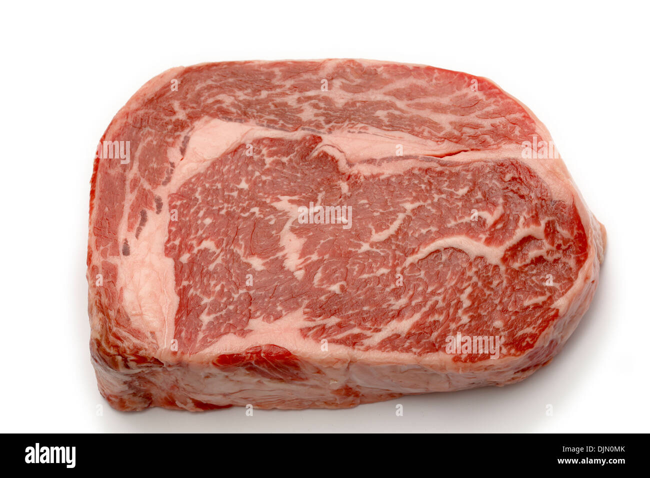 Ribeye-Steak vom australischen Wagyu-Rinder. Stockfoto