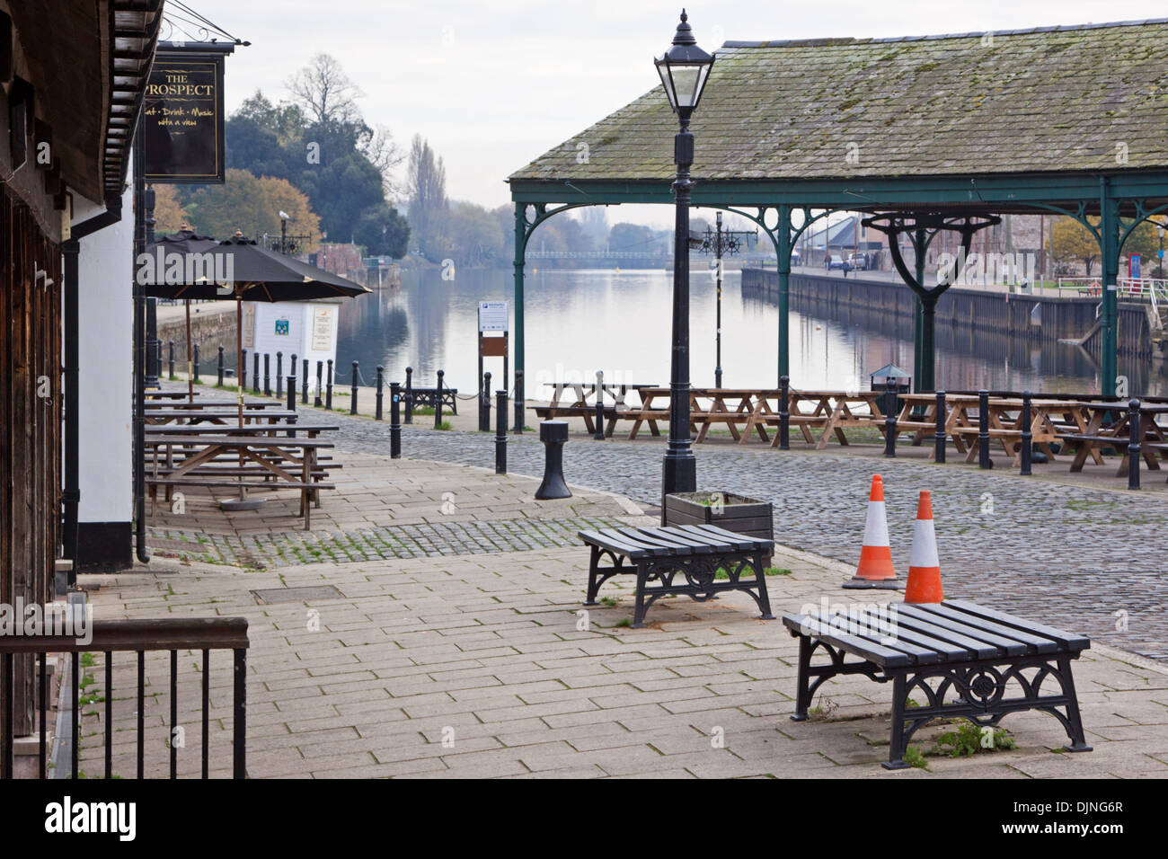 Die alten Kai und das Dock in Exeter, Devon im SW-England Stockfoto