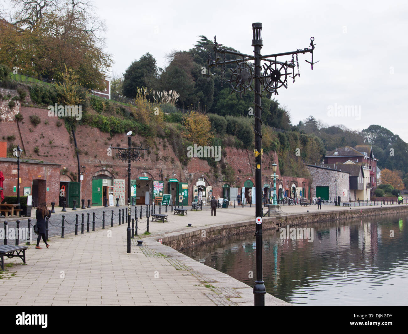Die alten Kai und das Dock in Exeter, Devon im SW-England Stockfoto