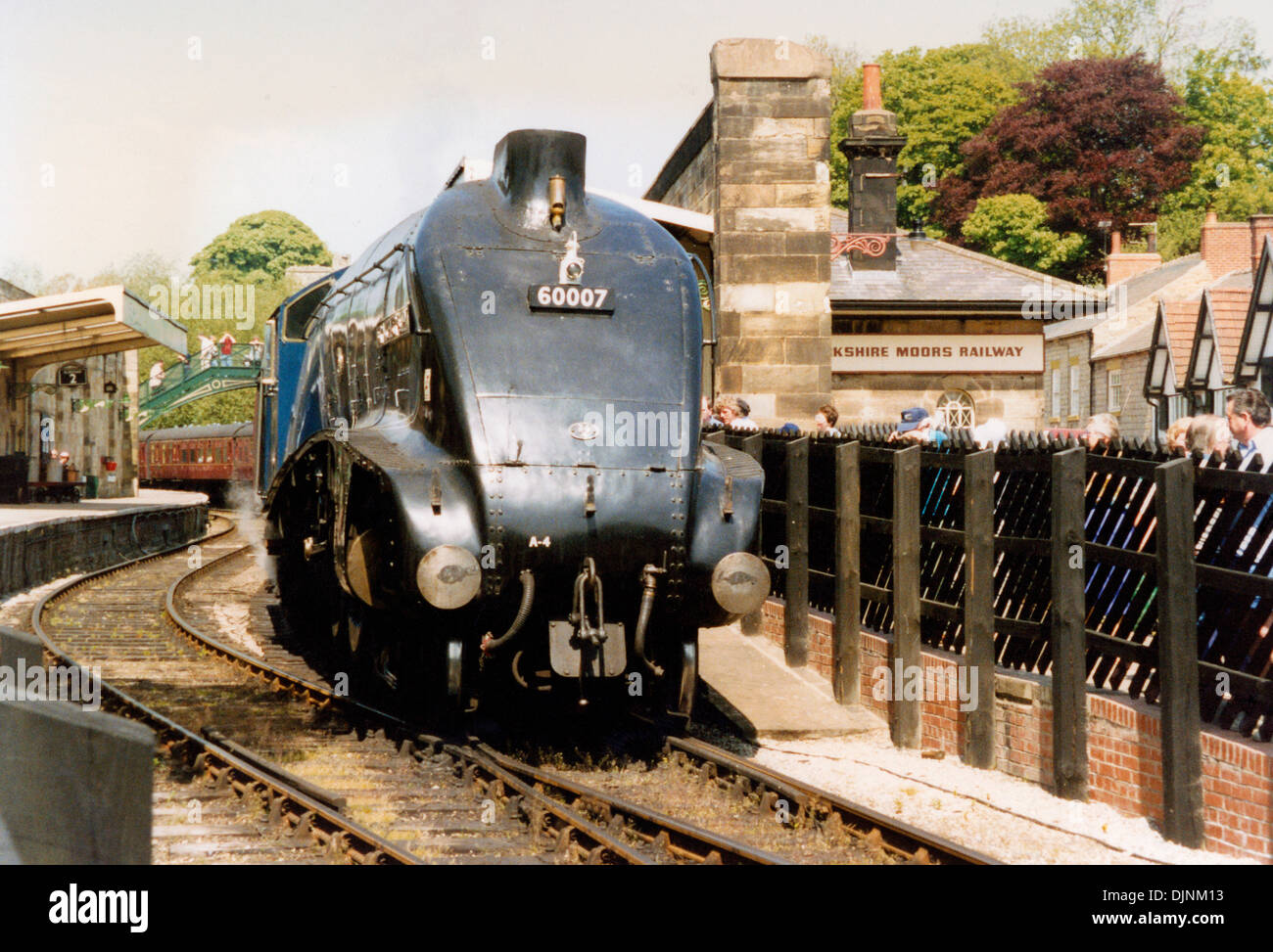 Sir Nigel Gresley Dampfmaschine an der Yorkshire Moors Railway Stockfoto
