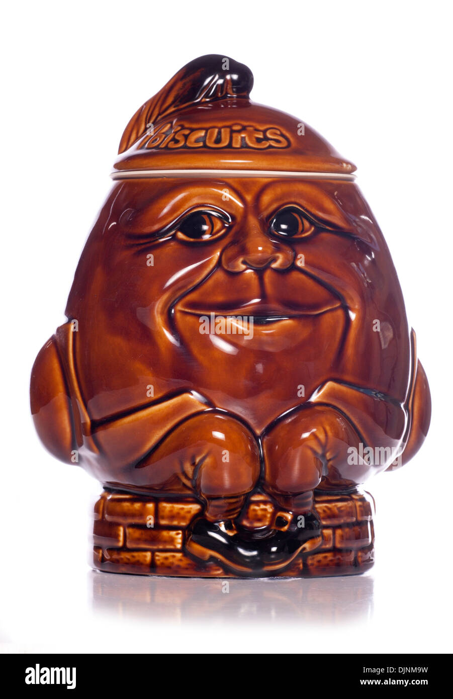Vintage Pek Preis Kensington Humpty Dumpty Keks Glas Stockfoto