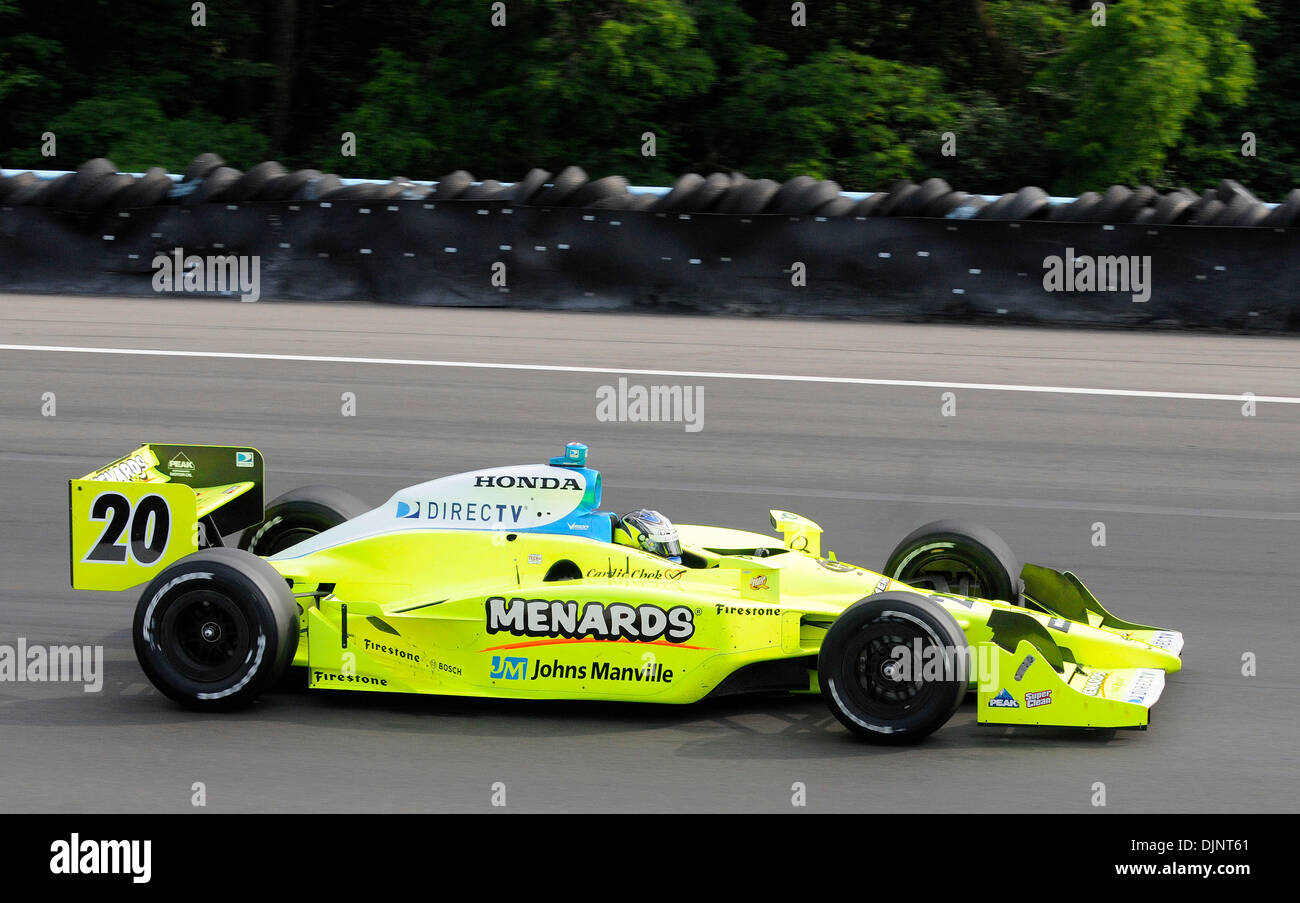 6. Juli 2008:2008 Camping World Grand Prix in der Glen fand bei 3,37 Meile Watkins Glen International Speedway befindet sich in der Nähe von Watkins Glen, New York. Treiber Ed Carpenter während der 2008 Camping World Grand Prix in der Glen. (Bild Kredit: Â © Cal Sport Media/ZUMA Press) (Kredit-Bild: © Alan Schwartz/Cal-Sport-Medien) Stockfoto