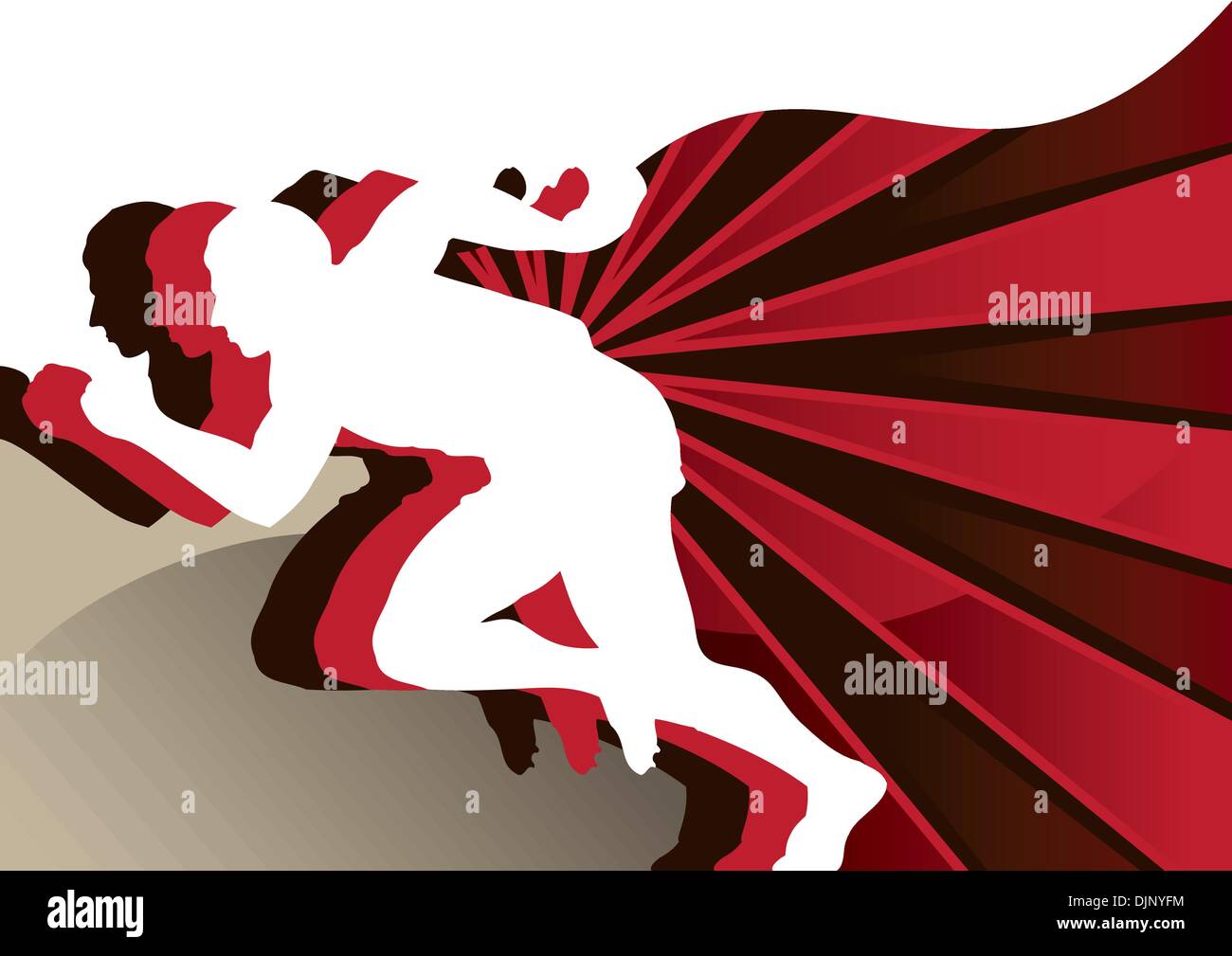 Abstrakte Poster mit Läufer Stock Vektor