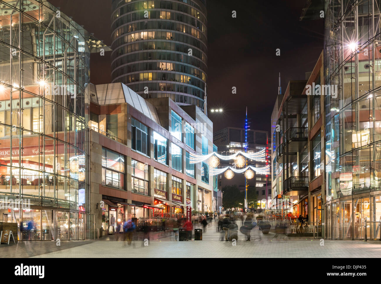 Weihnachtsbeleuchtung an der Bullring Shopping Centre, Birmingham, England, UK Stockfoto