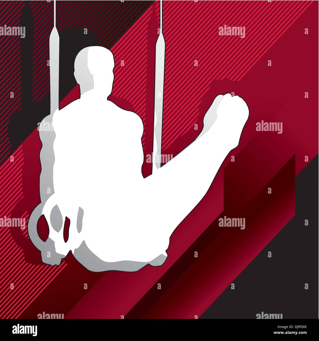 Silhouette der gymnastischen Mann Stock Vektor