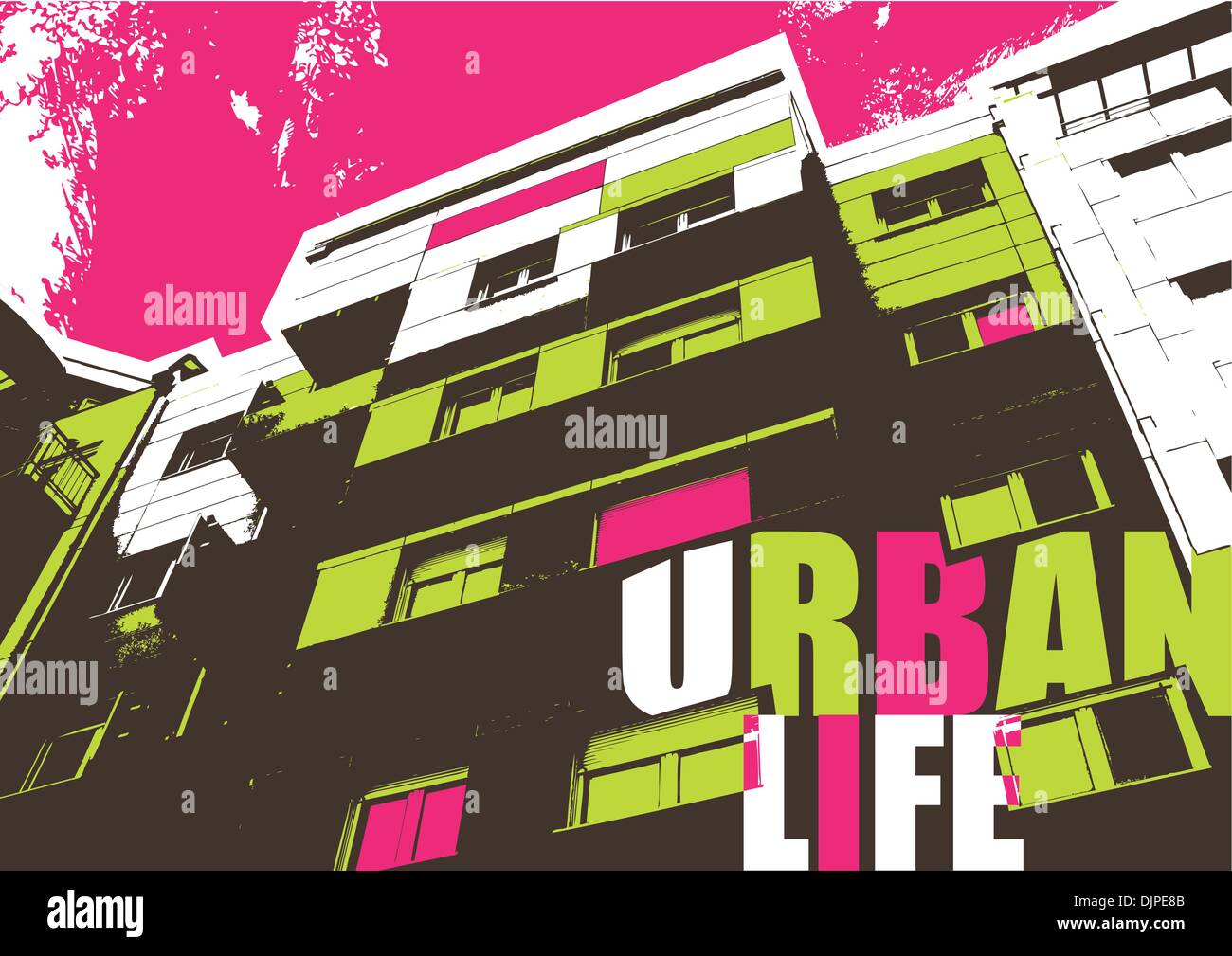 Urbanes Leben-Plakat Stock Vektor