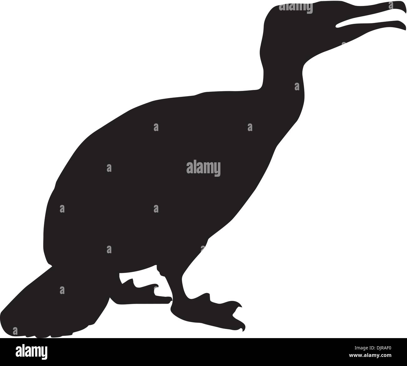 Silhouette der Kormoran Vögel Stock Vektor