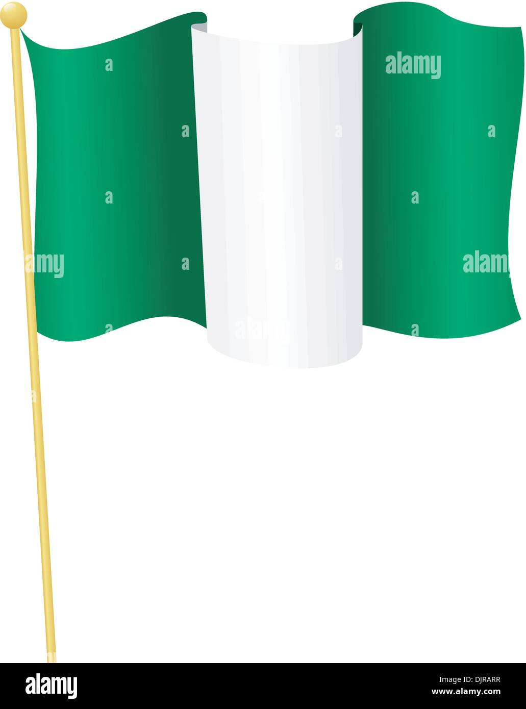 Vektor-Illustration der Flagge Nigeria Stock Vektor