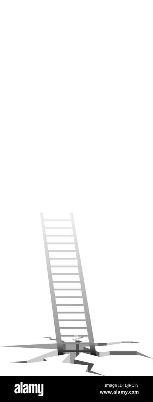 Vektor-Illustration der Treppe kommen von Rissen im Boden Stock Vektor