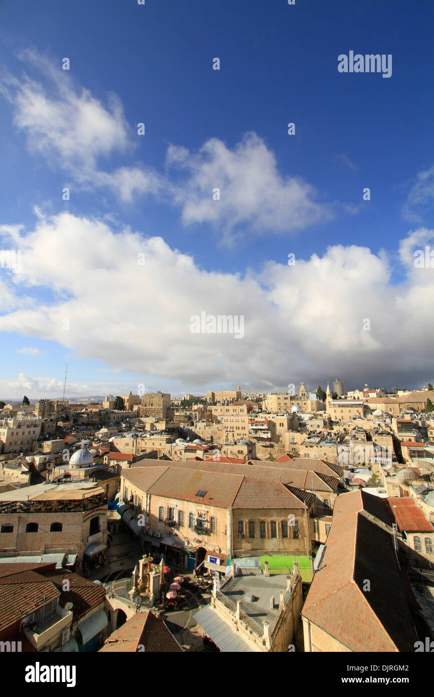 Altstadt von Jerusalem, einen Blick auf die Muristan Stockfoto