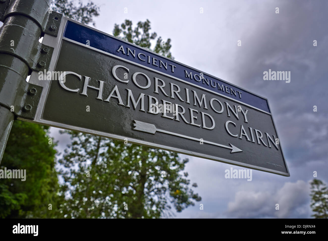 Corrimony Cairn ist 4000 Jahre alt, die ein chambered Cairn ist ein Grab Denkmal Stockfoto