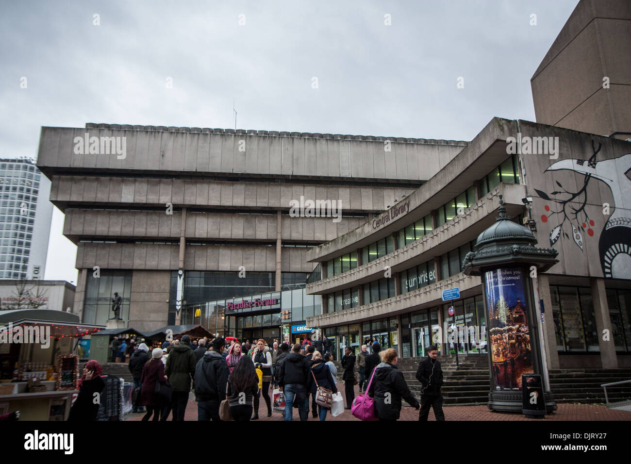 Birmingham ist jetzt Zentralbibliothek geschlossen. Stockfoto