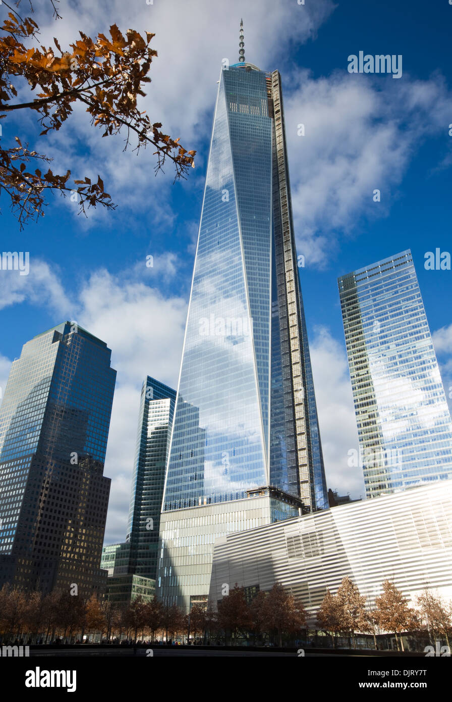 NEW YORK CITY, 19. November 2013: Freedom Tower im letzten Bauabschnitt Stockfoto