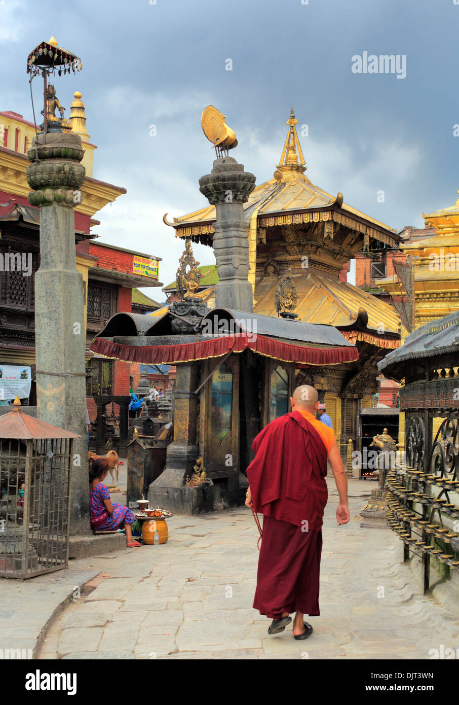 Swayambhunath Stupa, Kathmandu, Nepal Stockfoto