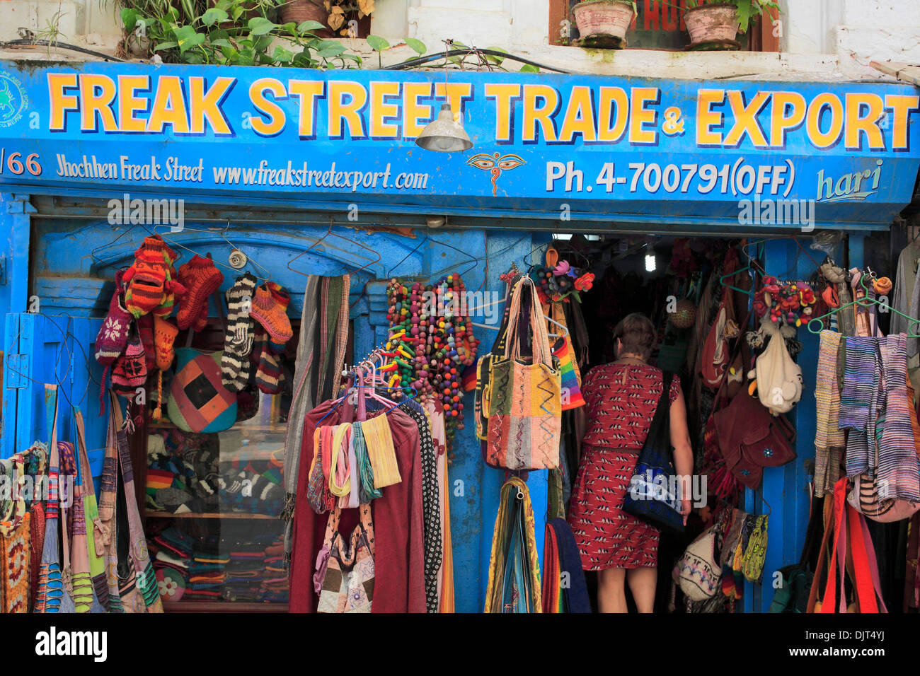Souvenir Shop, Freak Street, Kathmandu, Nepal Stockfoto