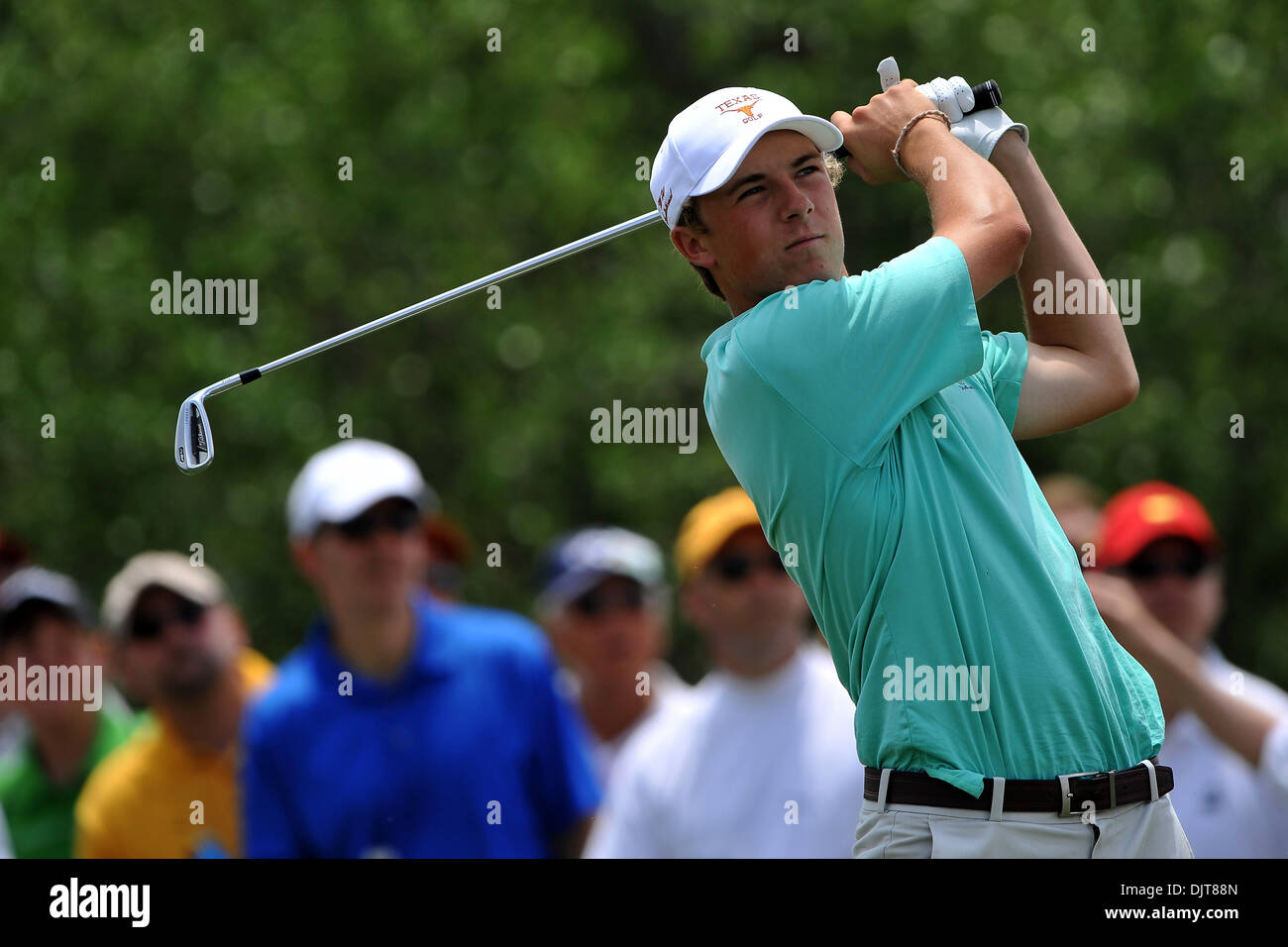 Jordan Spieth Abschläge aus am 9. Loch während der HP Byron Nelson Championship bei TPC vier Jahreszeiten Resort Las Colinas in Irving, Texas (Credit-Bild: © Patrick Grün/Southcreek Global/ZUMApress.com) Stockfoto