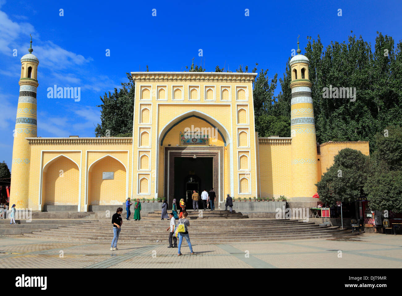 ID-Kah Moschee, Kashgar (Kashi), Kashgar Präfektur Xinjiang Uyghur autonome Region, China Stockfoto