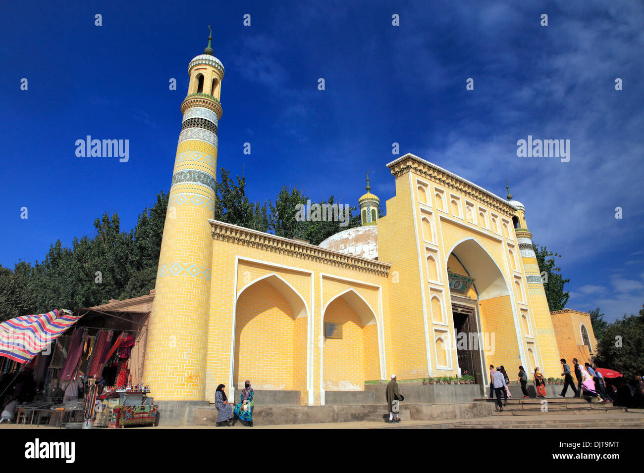 ID-Kah Moschee, Kashgar (Kashi), Kashgar Präfektur Xinjiang Uyghur autonome Region, China Stockfoto