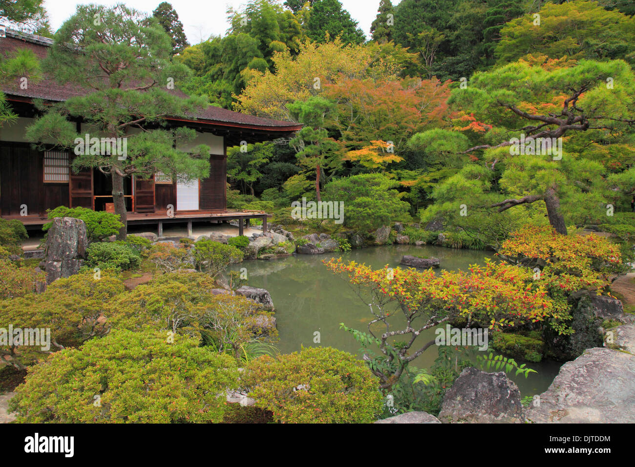 Japan, Kyoto, Ginkakuji Tempel, Garten, Stockfoto