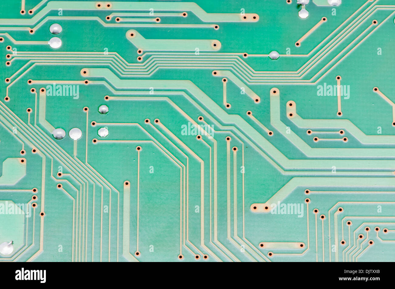 Mikrocontroller Board wo Bauteile eingelötet werden Stockfoto
