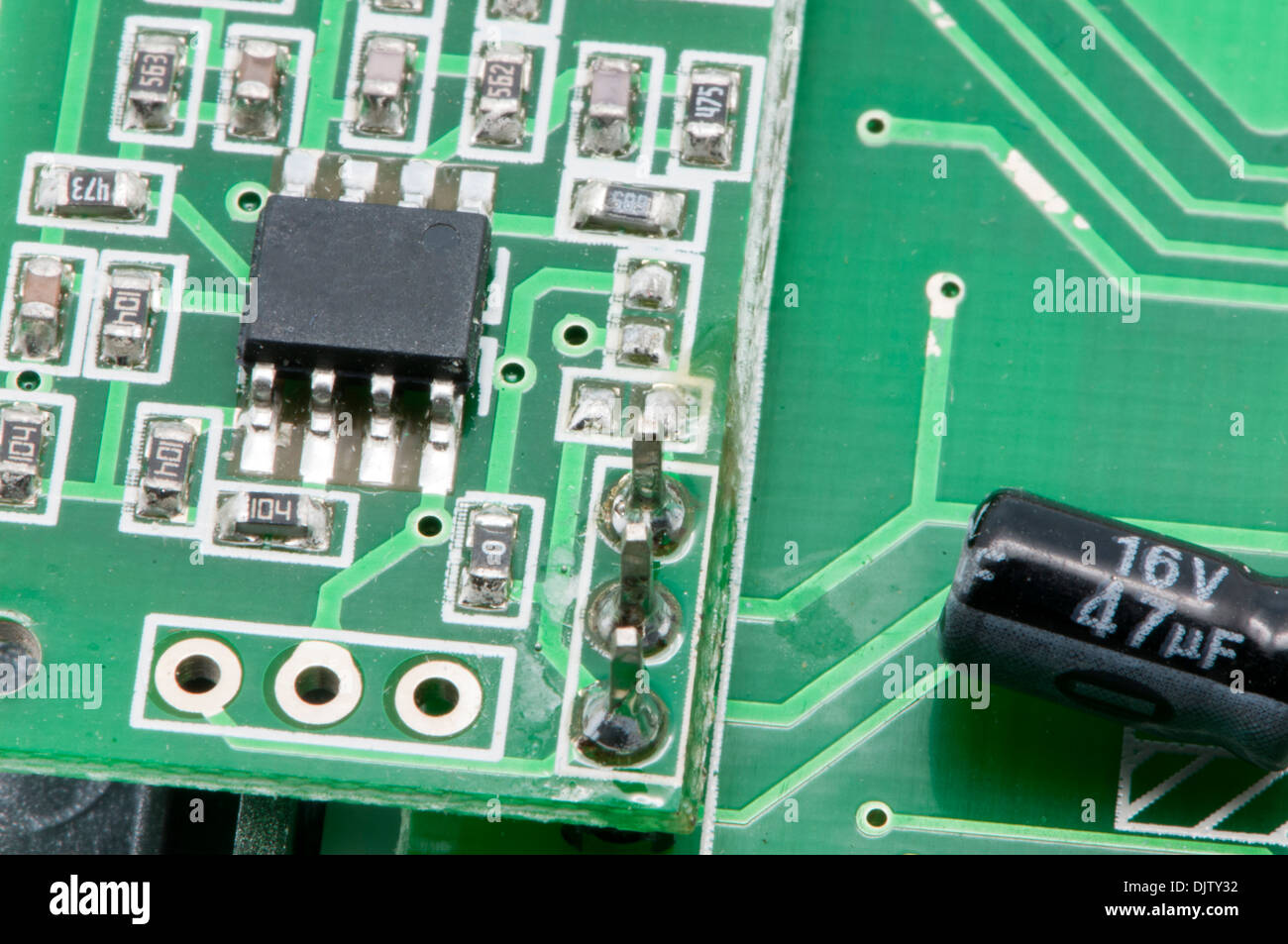 Mikrocontroller Board, welche elektronischen Komponenten sind Stockfoto