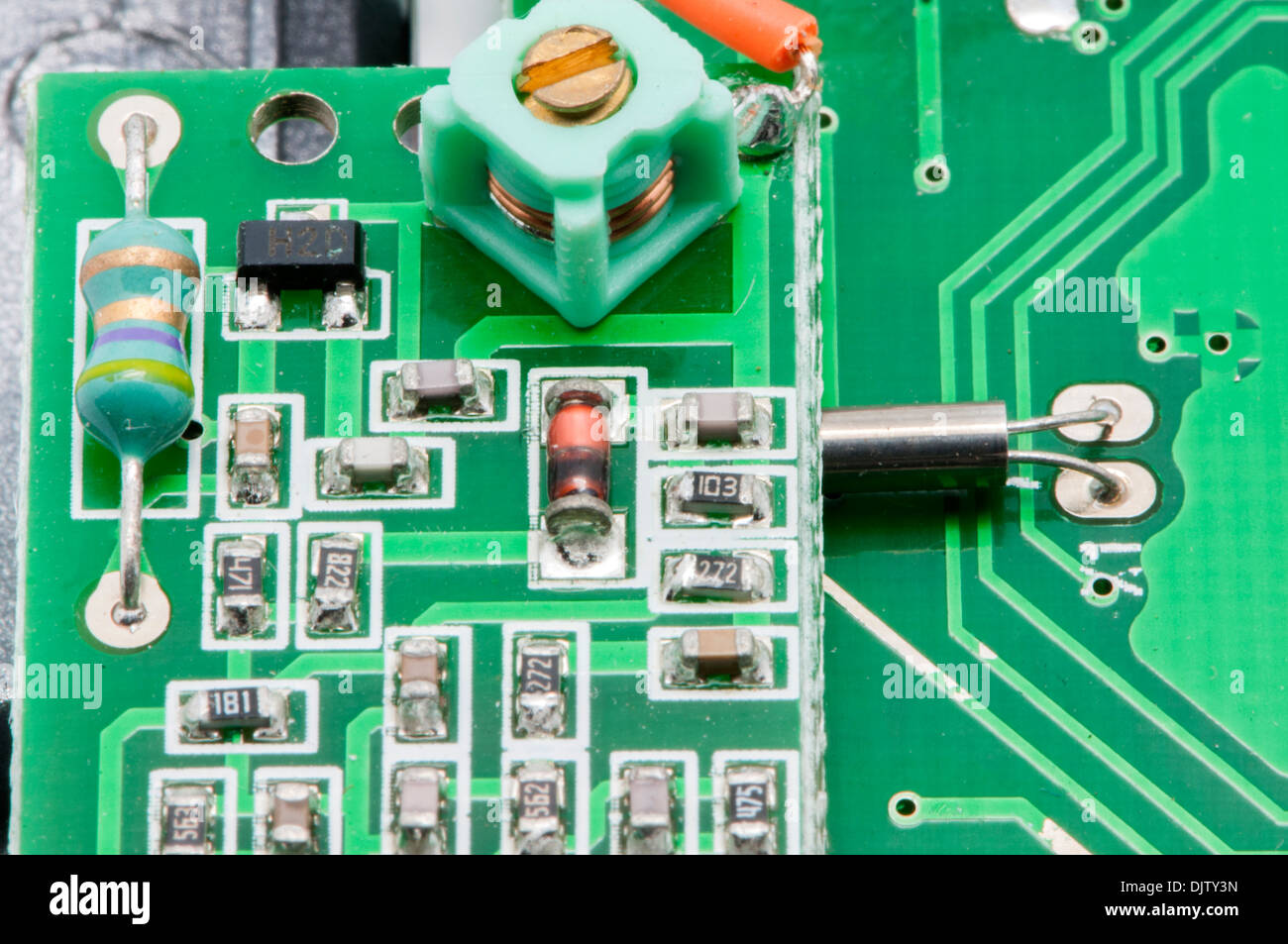 Mikrocontroller Board, welche elektronischen Komponenten sind Stockfoto