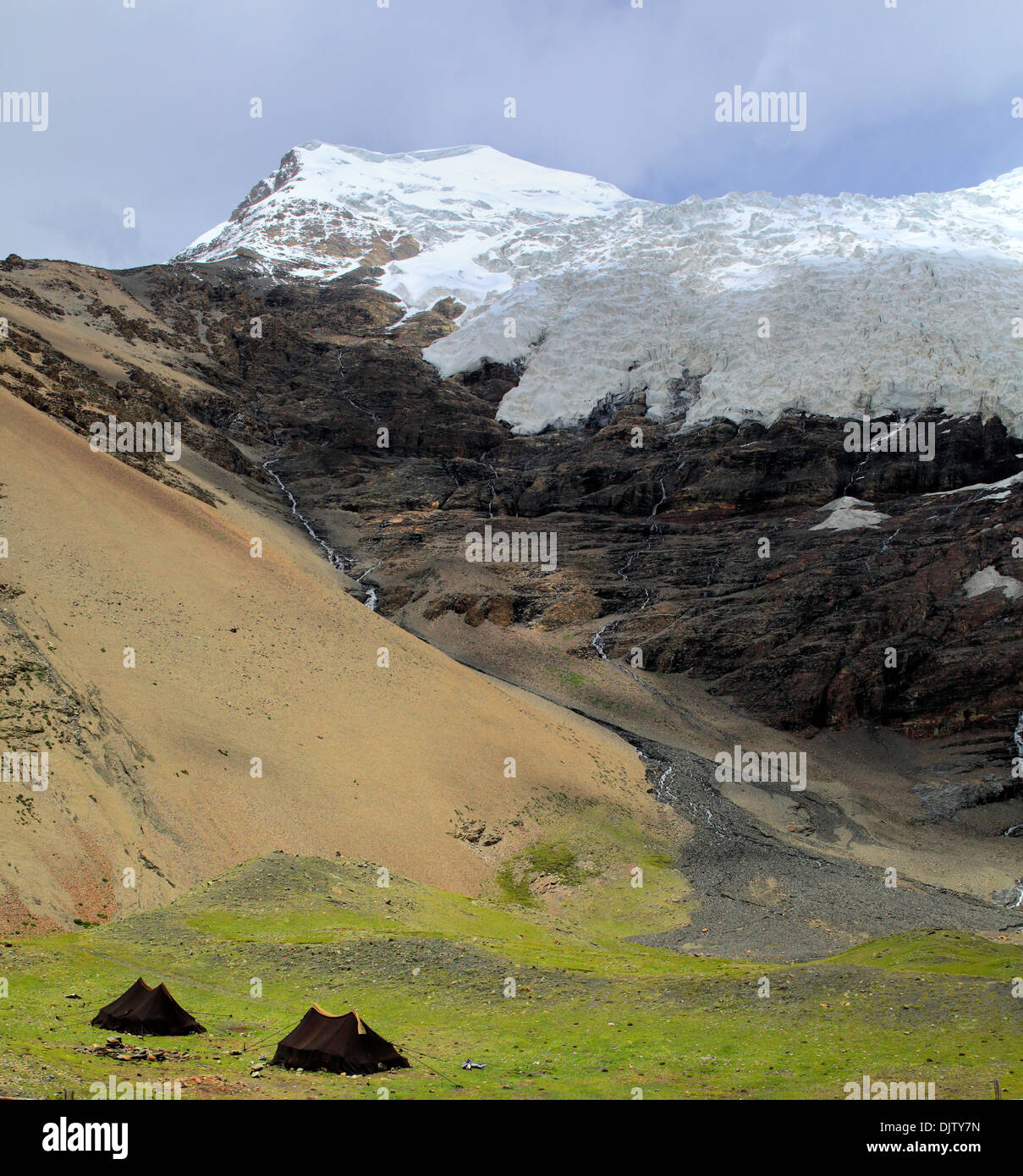 Karola Gletscher (5560 m), Shannan Präfektur, Tibet, China Stockfoto