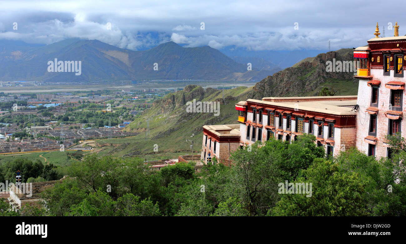 Drepung-Kloster, Mount Gephel, Präfektur Lhasa, Tibet, China Stockfoto