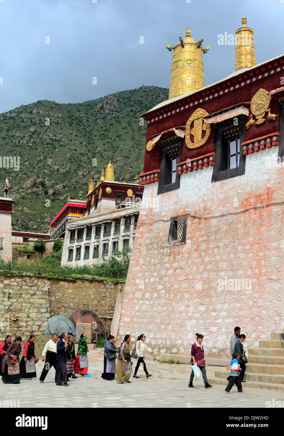 Drepung-Kloster, Mount Gephel, Präfektur Lhasa, Tibet, China Stockfoto
