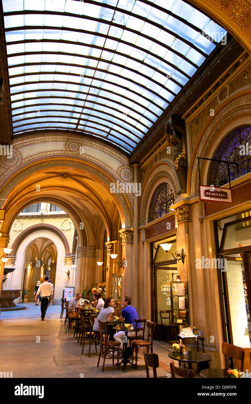 Cafe in Freyung Passage, Wien, Österreich, Mitteleuropa Stockfoto